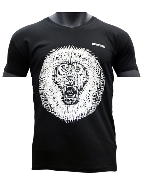 original-T-shirt-Biologique-Lion-Roar-rouge-Marque-Myfuture-Moyen Gamme-Made-In-France-01