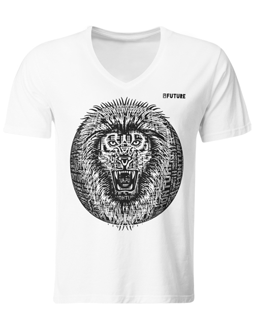 classique-T-shirt-Biologique-Lion-Roar-rouge-Marque-Myfuture-Moyen Gamme-Made-In-France-02